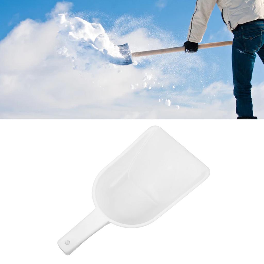 Plastic Feed Shovel Easy Clean PE Refrigerator Ice   Snow Scoop Handle with Hook