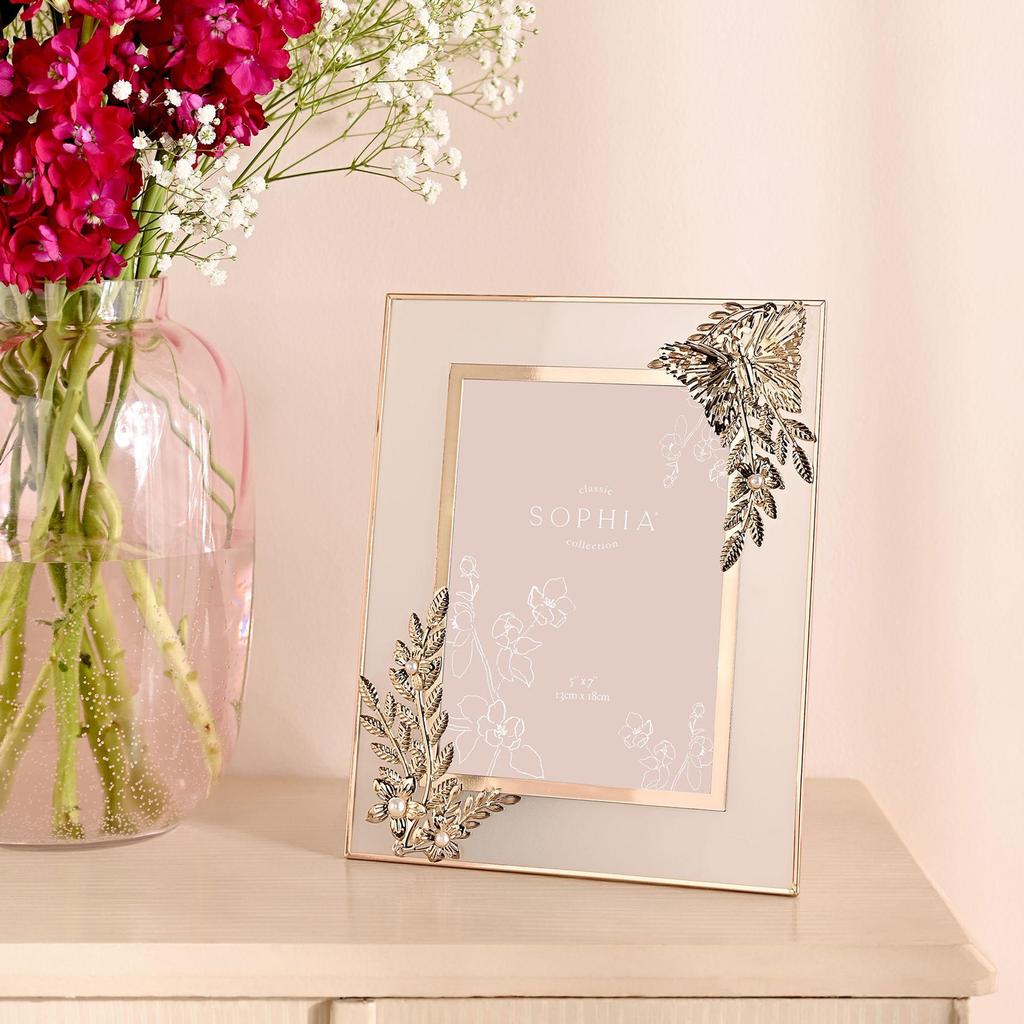 Sophia Classic Gold Butterfly Photo Frame 5 X 7