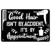 Vintage Barber Sign Metal Wall Decor Retro Tin Plaque for Man Cave Garage