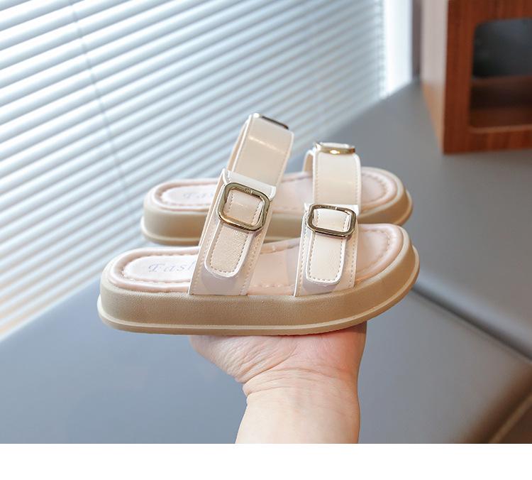 2026 Children's Breathable Summer Slip-on Sandals - Non-slip, Single Strap Beach Shoes