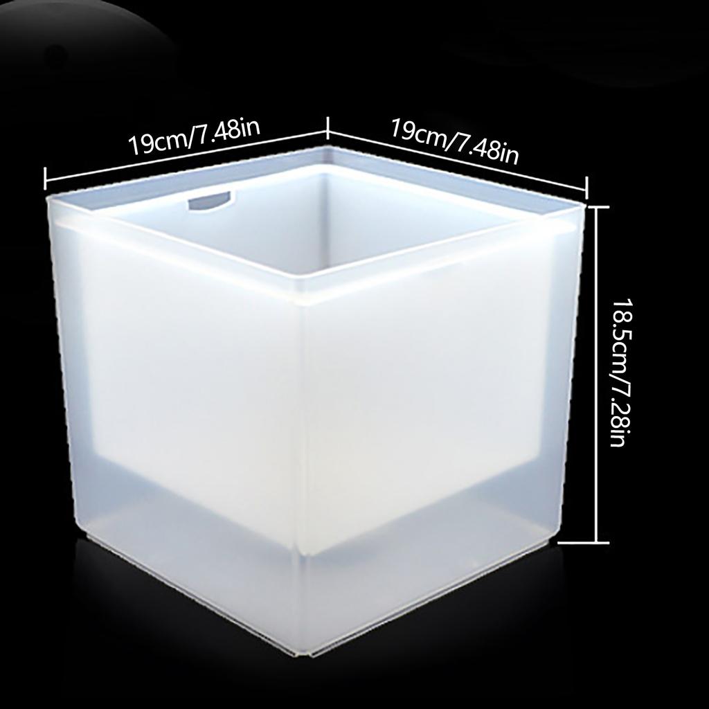 LED Ice Bucket Drinks Cooler RGB Color Changing Square Ice Box Beer Chiller 3.5L