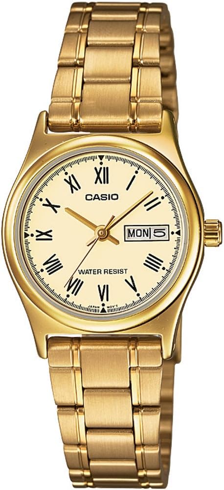 Casio Standard Beige Analog Business Quartz Watch Shipping LTP-V006G-9B Women s (International Available)