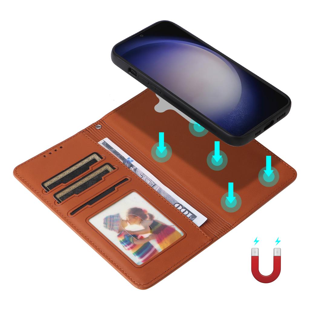For Samsung Galaxy S24 Magnetic Case BETOPNICE Detachable PU Leather Phone Cover with Strap