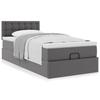 Ottoman Bed with Mattress Grey 80x200 cm Faux Leather
