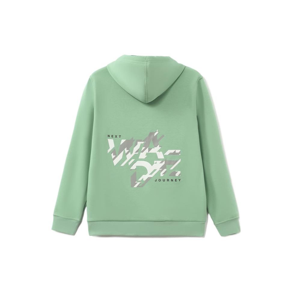 Li-Ning Wade Series Plus Velvet Reflective Pullover Winter Sweatshirt Men Sweatshirt Green AWDR795-3