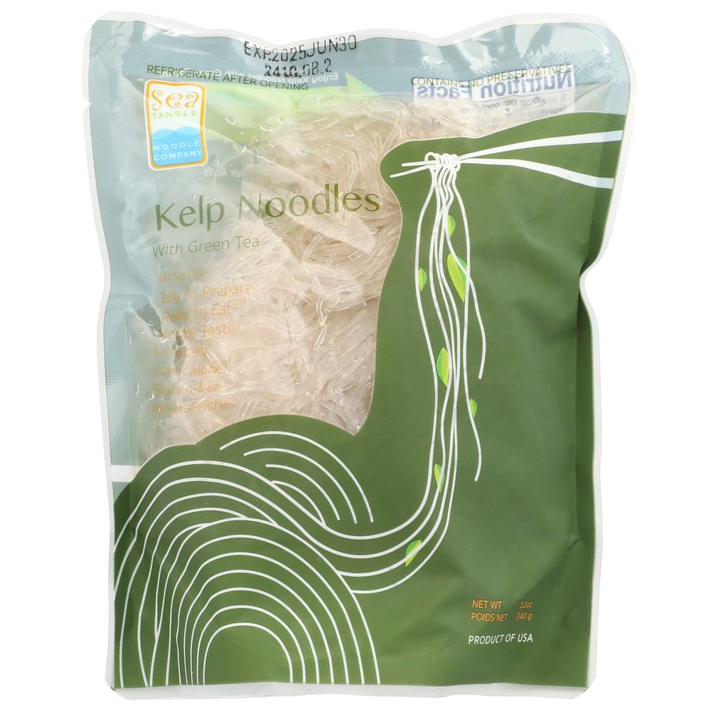Sea Tangle Noodle Company Kelp Noodles with Green Tea, 12 oz (340g)