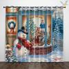Custom High-Precision Blackout Silk Christmas Curtains with Grommet/Rod Pocket