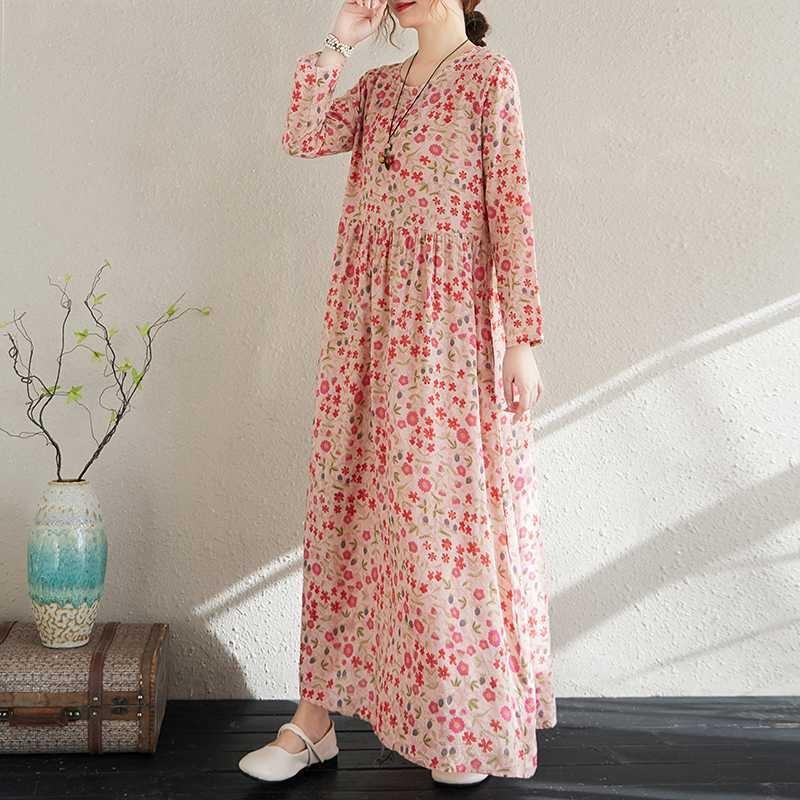 New Vintage Long Skirt Flesh Covering Dresses