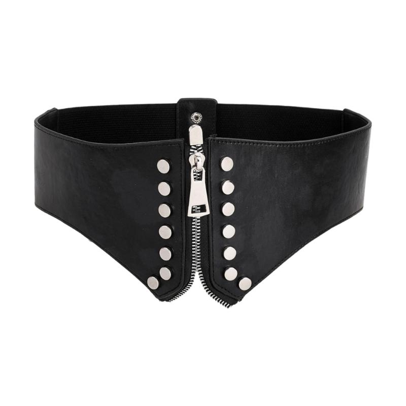 

Girls Trendy Waist Belt PU Waistband Costume Underbust Wide Waist Body Jewelry for Party Jeans Belt Dress Chain