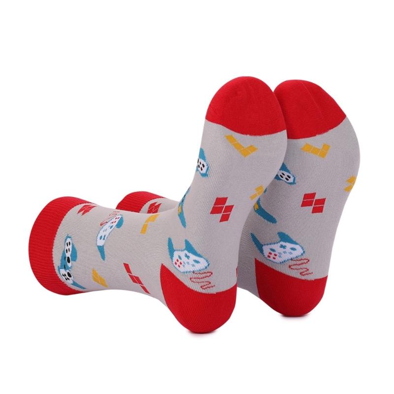 1 Pair Novelty Pattern Warm Stockings Autumn Winter Cozy Crew Socks Warm Socks Cotton Middle Tube Socks Men Women Gifts