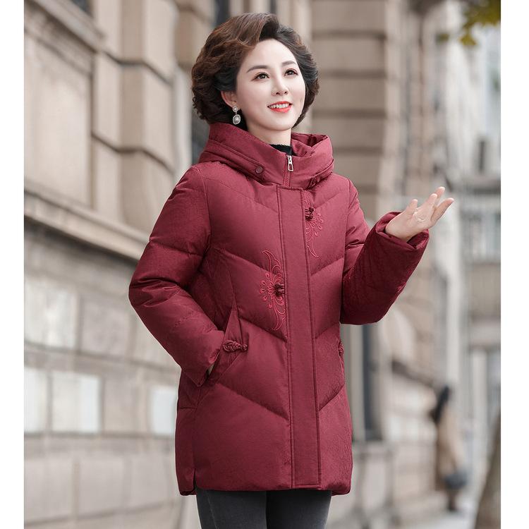 Middle-aged Mother Winter Thick Coat New Middle-aged and Elderly Women's Western Style Plus Size Thick Cotton-padded Jacket Cotton-padded Jacket