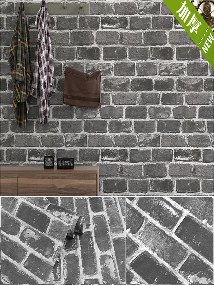 Self Sticking Pvc Retro Nostalgic Imitation Brick Texture Brown Red Brick Self-Adhesive Wallpaper For Home Decoration Vinyl Film Quality
