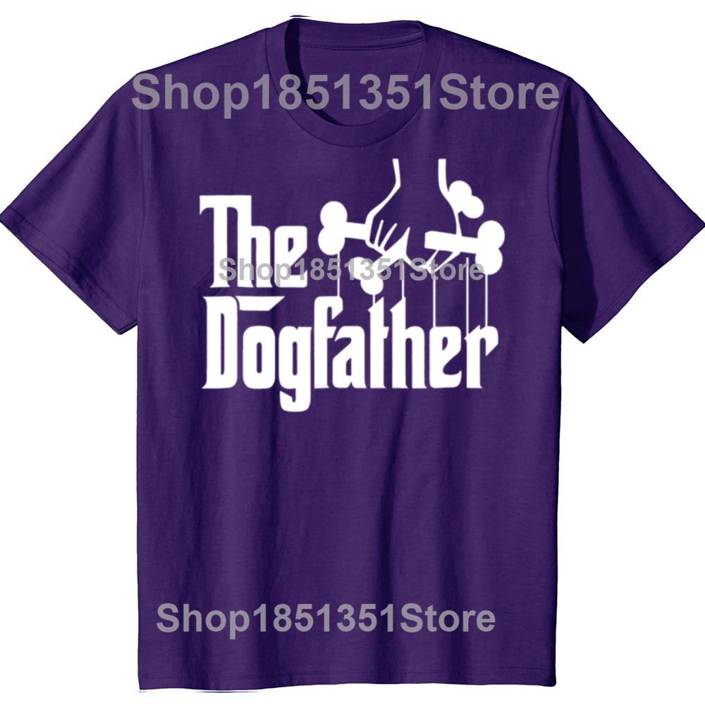 Rolig Dogfather Hundälskare Husdjur Pappa Ägare Pappa Fars Dag T-shirts Män Mode Casual T-shirt 100% Bomull Lös Oversized T-shirt