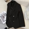 Women S Loose Fit Casual Brown Blazer For Spring Autumn Slimming Elegant Small Size