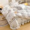 Li Lang Taro Polka Dot Wrinkled Gauze Bedding Set