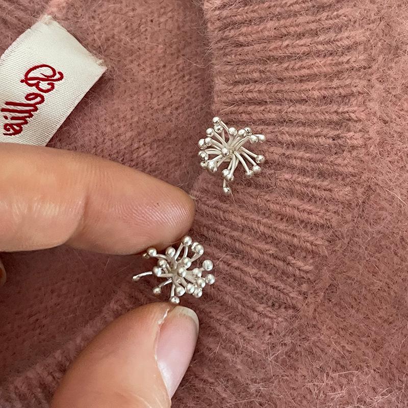 Exquisite Retro Hong Kong Firework Stud Earrings: Stylish, Trendy, and Versatile Accessories for Women