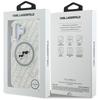 Karl Lagerfeld IML Glitter Karl & Choupette Heads Logo MagSafe Case for iPhone 16 Gray