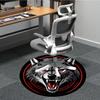 1pc Wolf Pack Office Round Area Rug, Under Office Chairs Bedroom Living Room Home Decor, Room Deco