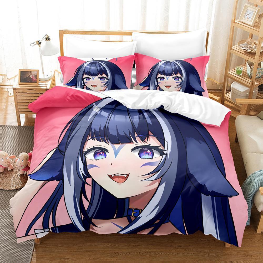 Anime Kawaii Girls Shylily Bedding Set Single Twin Full Queen King Size Bed Set Adult Kid Bedroom Duvet Cover Sets Home Textiles