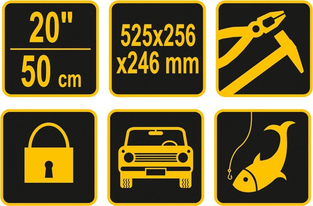 Plastic tool box 20"""" 78802 VOREL