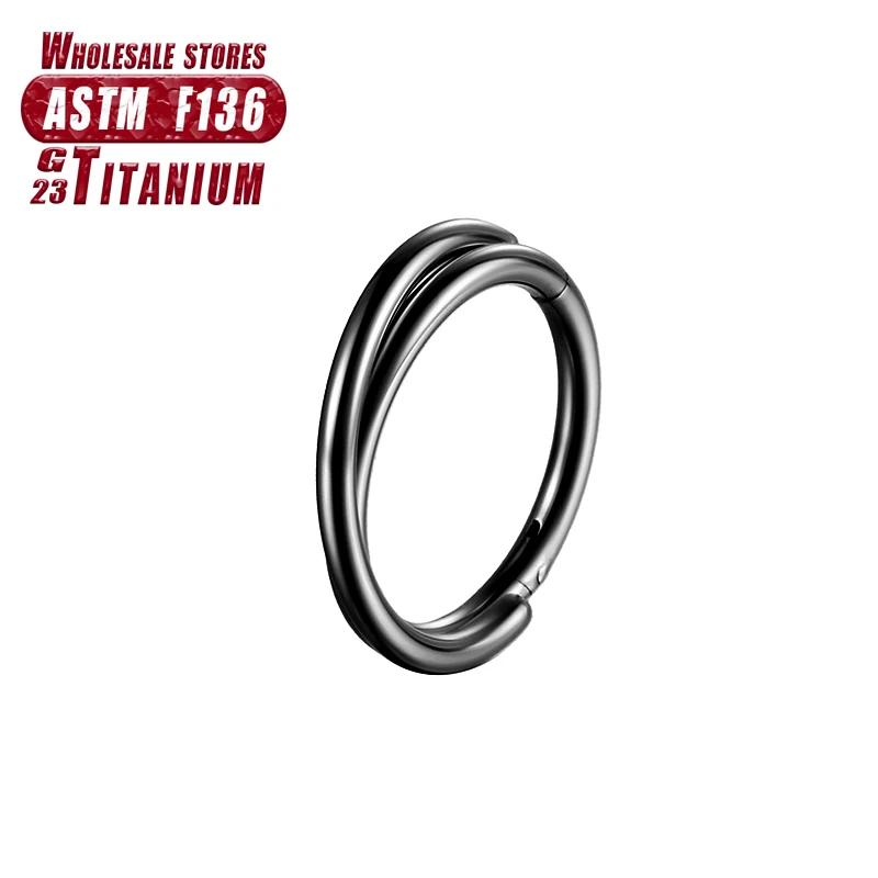 F136 Titan Piercing Septum Zirkon Ohr Tragus Knorpel Nasenringe Daith Helix Ring Clicker Schmuck für Damen Mädchen Geschenk
