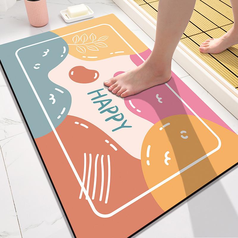 Diatom Mud Cushion Absorbent Mat Toilet Entry Door Non-slip Mat Bathroom Foot Mat Toilet Entry Carpet