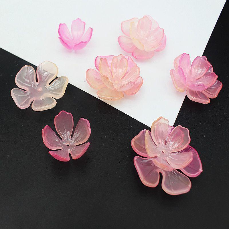 38mm/25mm Gradient Jelly Peony Petal Cherry Blossom Beads - Handmade Decorative Tabletop/Floor Pieces. 38mm Petals - 1 Pound (~200 pieces)