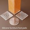 4Pcs Self Adhesive Silent Table Foot Mat Transparent Sofa Chair Foot Fixed Pads  Sofa Corner