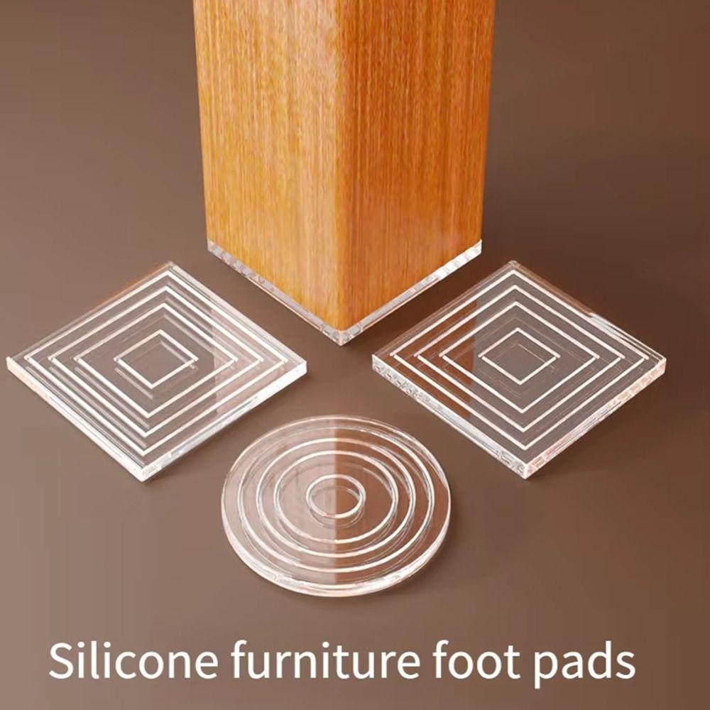 4Pcs Self Adhesive Silent Table Foot Mat Transparent Sofa Chair Foot Fixed Pads  Sofa Corner