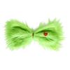 Christmas Green Furry Bow for Tree Large Green Furry Hair Bow with Red Heart Christmas Costume Accessories for Women Girls