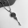 Men's Punk Gothic Key Pendant Necklace - Quirky Niche Design, Dark Style, Heavy Industry Influence