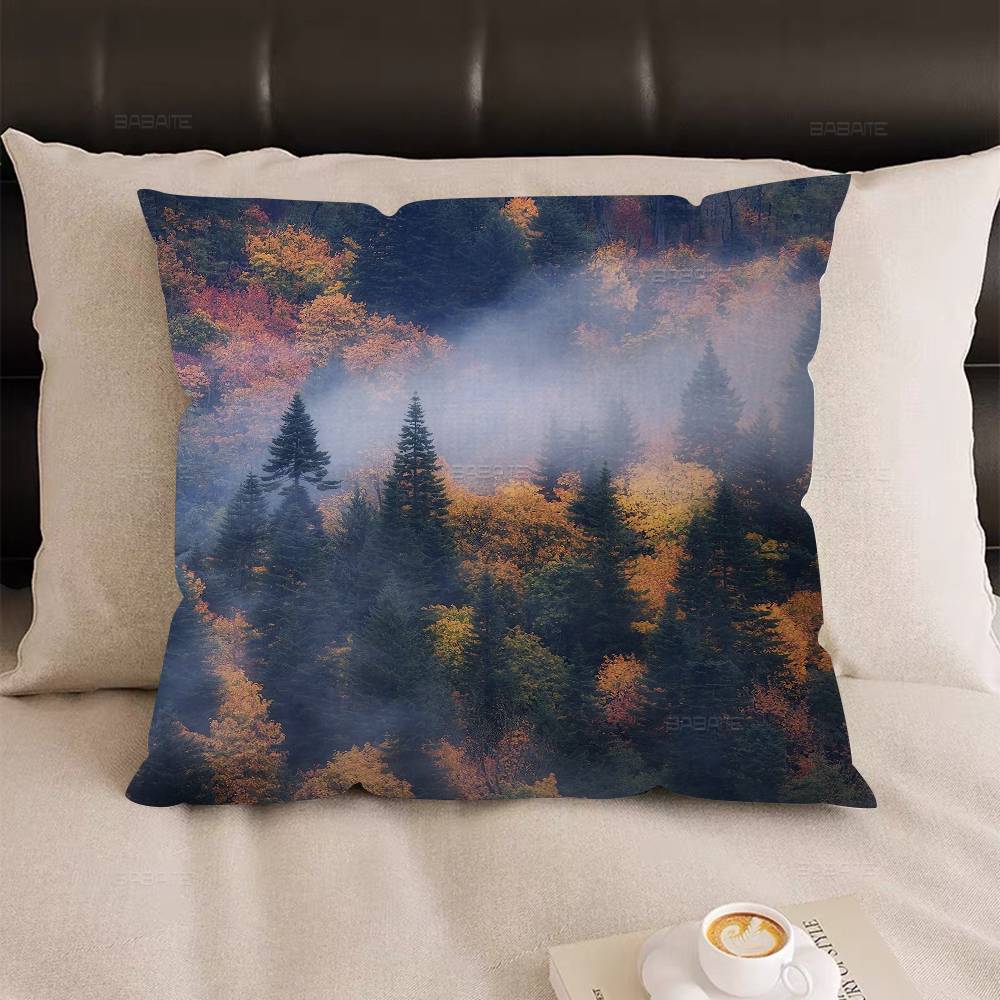 Mountain Pine Tree Forest Pillow Cover For Bedroom Room And Living Room Sofa Decorative Cushion Cover
