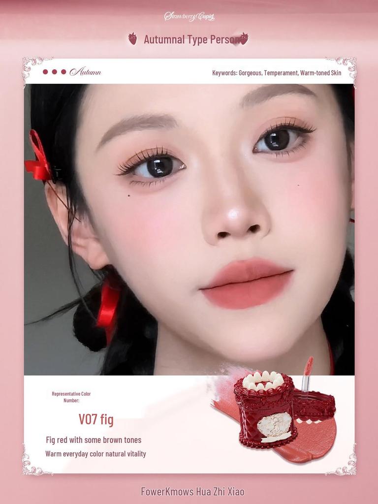 FlowerKnows Strawberry Cupid Mattifying Lip Cream - Autumn/Winter Collection