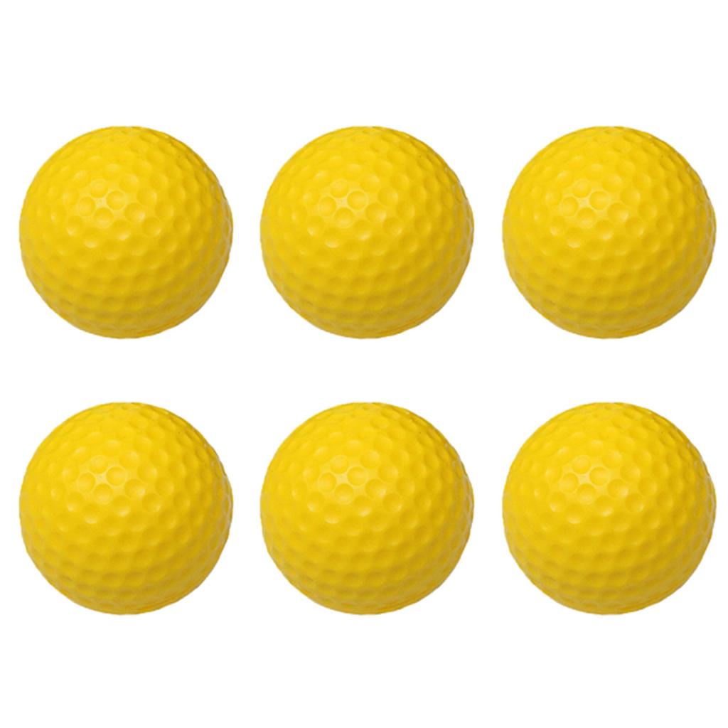 42,6 mm Golfball PU Weicher Monolayer Golf Trainingsball für Indoor-Übung Zubehör Gelb 20 Stück