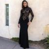 Spring New Fashionable Semi-turtleneck Hollow Lace Splicing Slim-fit Hip-wrapped Dress Wholesale