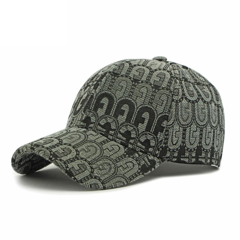 Осенняя шляпа женская бейсболка солнцезащитная кепка мужская кепка с принтом чёрный