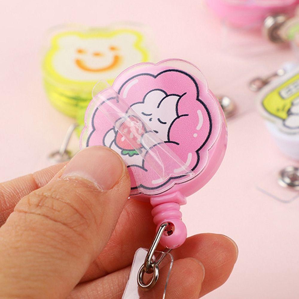 Easy To Pull Retractable Badge Reel Name Card ID Card Holder Badge Holder Clips  Doctor Nurse