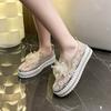 2026 Diamond Luxury Loafers Fashionable Diamonds Thick Bottom Flat Bottom Leisure Shoes Women's Casual Plus Size Shoes Zapatos