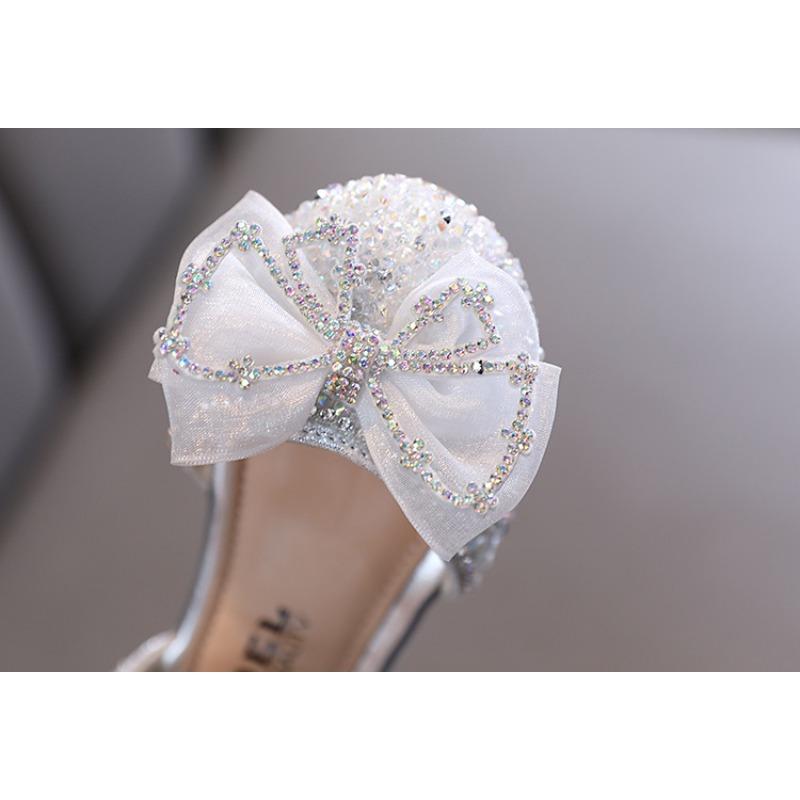 Summer New Korean-style Girls' Princess Student Girls' Single Shoes Leather Shoes Bow Small/medium/large Children's Trendy