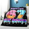 1PC Custom Name Dessert Number Celebration Flannel Blanket Versatile,all-season Throw Suitable for the Living Room,bedroom,camping,travel,and Gift