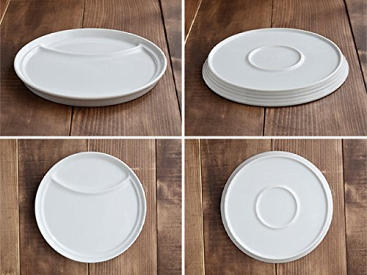 Servise East Divider Tallerken Rund 2 Lunsj 22cm Hvit