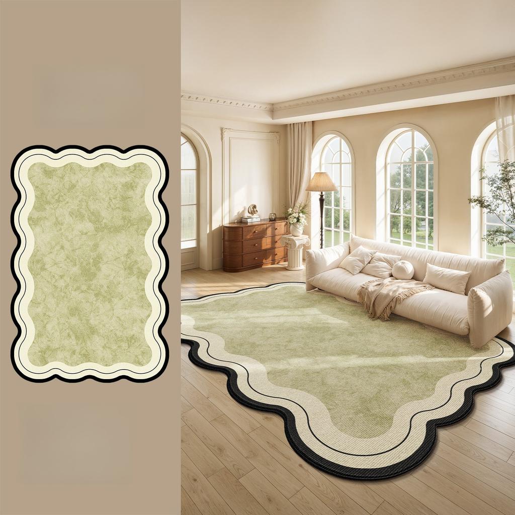 Irregular Shape Rugs for Bedroom Fluffy Soft Bedside Rug Retro Style Living Room Decoration Carpet Thick Plush Lounge Floor Mat
