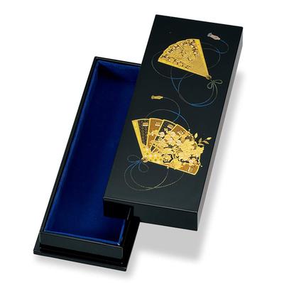 Mitani Yamanaka Lacquerware Storage Box, Black, 21cm, Yamanaka Lacquer, Heavenly Dance, Pen Box, M17308-6