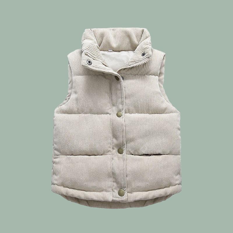 Children's Vests for Boys and Girls Are Thickened To Keep Warm and Wear Corduroy Autumn and Winter Cotton Vests, Baby Outer Tower Waistcoat Vests