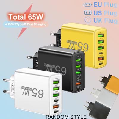 USB Charger 65W Mobile Phone Charger Fast Charging For Xiaomi Samsung Huawei P70 Travel Charger Adaptor For iPhone Quick Charger