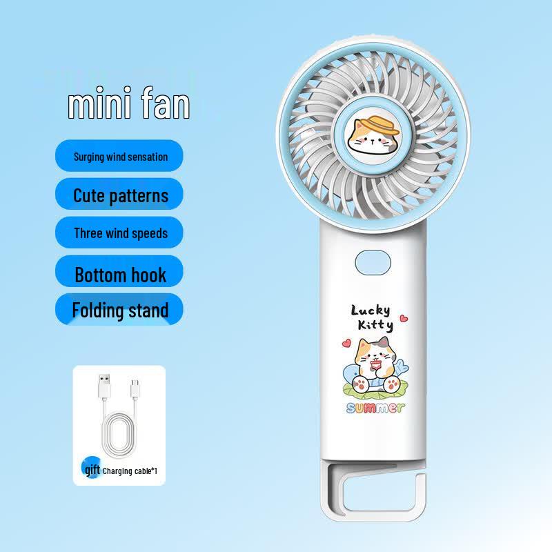 Cartoon Portable 3-Speed Handheld Fan