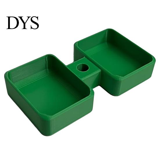 Car Interior Accessories 3D Printed Cup Holder Condiment Tray, 2 Compartment Dip Sauce Dispenser for Container with Straw Hole, Universal Vehicle
