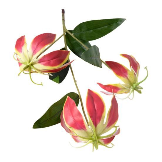 

Искусственный цветок лилии с 3 головками в полном цвету и листьями, длинный стебель, букет лилий из искусственного шелка для дома, отеля, цветочной композиции, украшения для свадебной вечеринки E