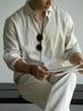 Men's Italian Linen Lightweight Long-Sleeve Shirt - Spring 2026 Casual, Old Money Style.