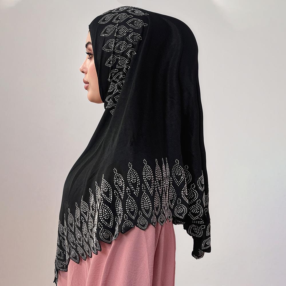 Knitted elastic hot diamond long towel, Hui yarn towel, Indonesia, Middle East and Africa headscarf